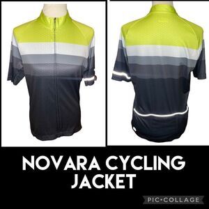 Novara Collared Shirt Short Sleeve Full Zip Closure Multicolor Size M